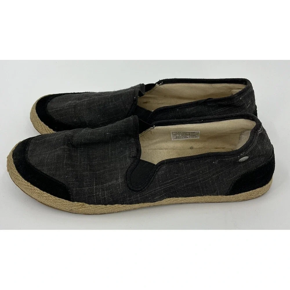 Ugg Delizah Espadrille Women's Size 9.5 40.5 Black Canvas Slip On Flats